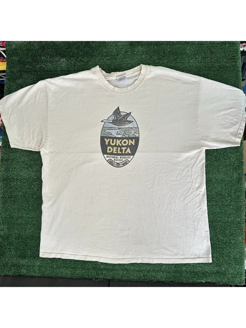 Vintage Y2K Yukon Delta Wildlife Refuge T-Shirt Gorpcore Alaska Nature White XL